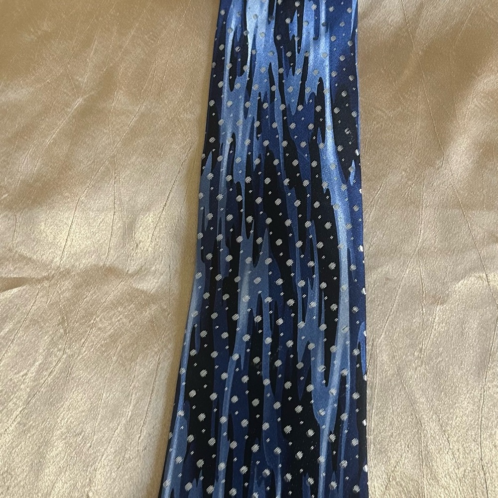 Enrico Capucci Blue and Black Scarf-JUST GORGEOUS—the colors are sparkling-